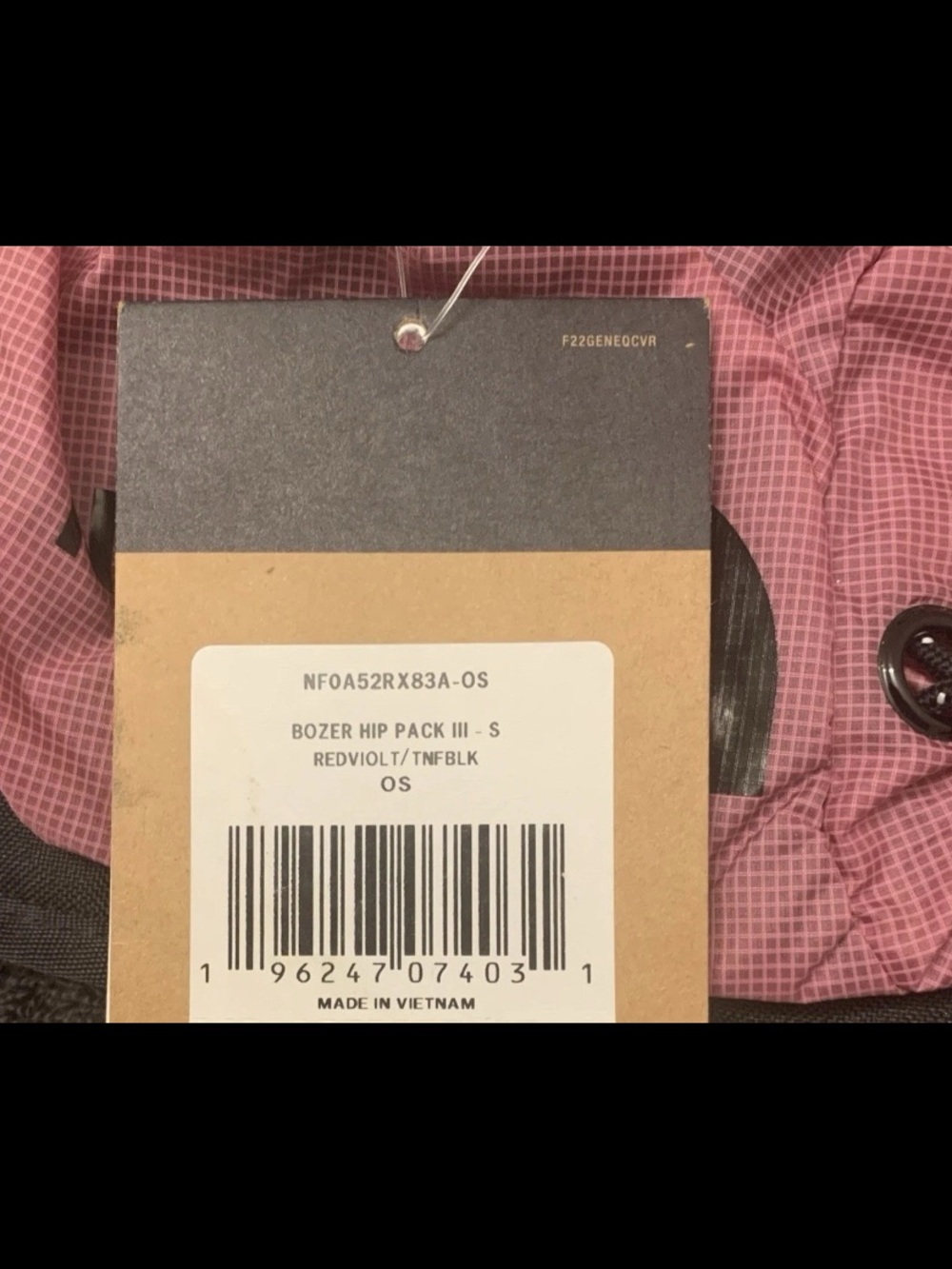 🎄🧑🎄 The North Face Bozer Hip Pack Red Violet Black Hiking Running Gym Beach NWT - Picture 9 of 12